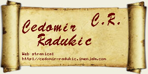 Čedomir Radukić vizit kartica